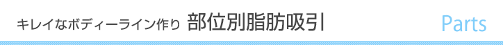 キレイなボディーライン作り、部位別脂肪吸引